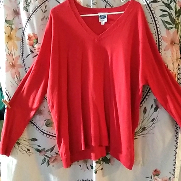 BOYFRIEND RED SWEATER - Picture 1 of 7